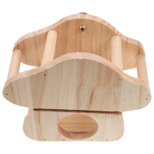 Hängender Holzhalter Für Kaninchenfutter Sicher Und Langlebig