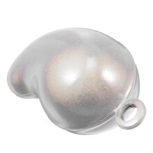 1Stk Messing Glocke Weiß Magatama Form Kollision Deko Anhänger