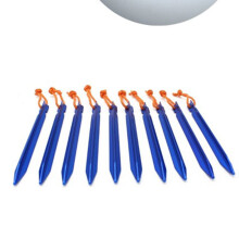 10Stk Leichte Zeltpflöcke Aluminium Blau Mit Reflektierenden Seilen