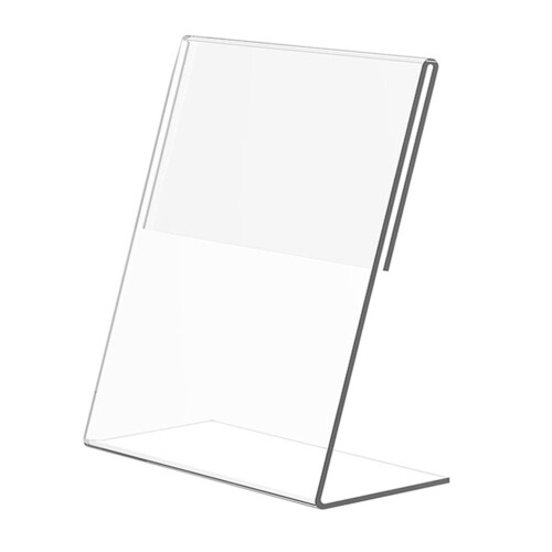Robuster Acryl Signholder Doppelseitiger Papierhalter Tisch 1