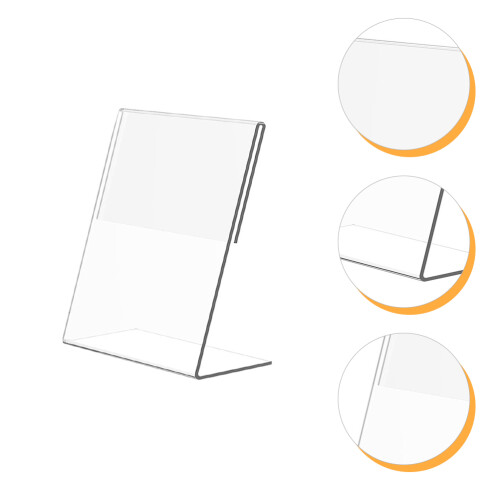 Robuster Acryl Signholder Doppelseitiger Papierhalter Tisch 2