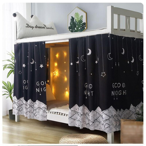 Bunk Bed Curtain Blackout Privacy for Dorm Room Loft with Full Coverage Light Blocking 1.15M Mountain