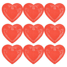 Rote Papier Herz Deckchen Tischdekoration Für Valentinstag