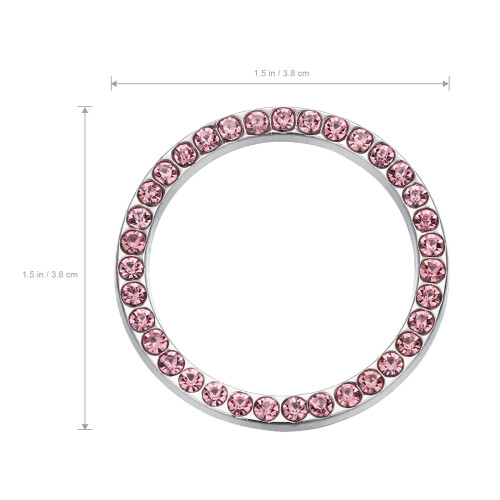 Auto Startknopf Deko Ring Pink Strass Funkelnd Luxus Effekt 1