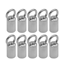 10Stk DIY Schmuckverbinder Tubeverschluss Für Kette Armband Silber
