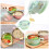 1Set Baby Fütterungsschüssel Mit Saugnapf Grün Silikon Set 8