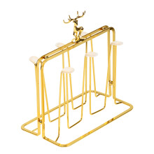 Goldener Küchenbecherhalter Metall Ablage Ständer Platzsparend