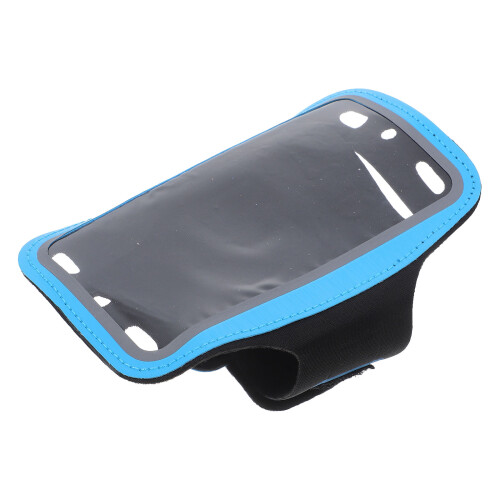 Blue Running Bag for Mobile Phone with Touchscreen and Storage