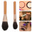 2Stk Doppelseitige Blush-Pinsel Mit Holzgriff, Hochdichte Foundation 5