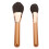 2Stk Doppelseitige Blush-Pinsel Mit Holzgriff, Hochdichte Foundation 6