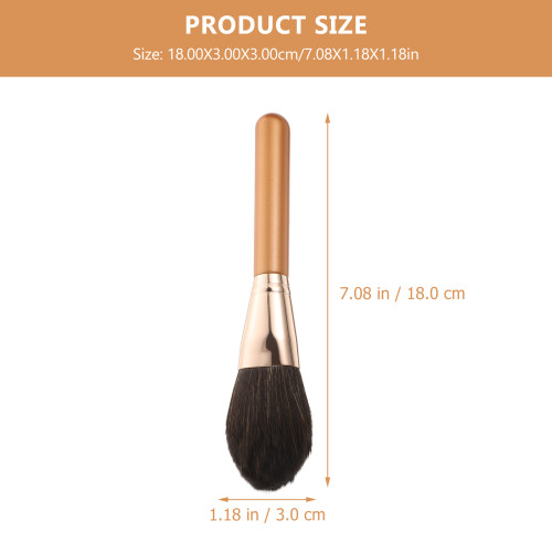 2Stk Doppelseitige Blush-Pinsel Mit Holzgriff, Hochdichte Foundation 1
