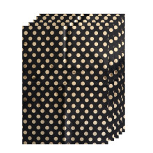 5Stk. 50X70Cm Geschenkpapier Tupfen Schwarz Gold Für Feiern