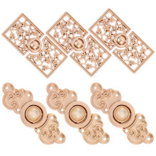 6Paare Robuste Metallblumenknöpfe Antike Kostüm Knöpfe Für Hanfu