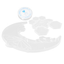 1Set Silikon Gießform Mond Biene Für Epoxidharz Schmuck Weiß Flexibel