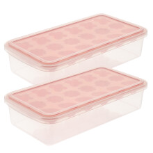 2Stk Silikon Eiswürfelbox Transparent, Langlebig, Ideal Für Zuhause