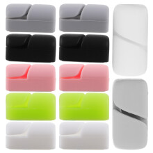 12Stk Kabelmanagement Silikon Kabelhalter Selbstklebend Bunte Clips