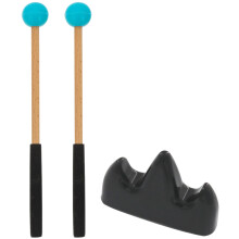 1Ensemble Maillets Bois Caoutchouc Bleus Accessoire Tambour Percussion
