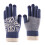1Paar Blaue Dicke Winterhandschuhe Strickhandschuhe Mit Touchscreen 1