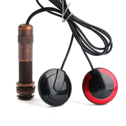 Mandolinen Pickup Piezo Mikrofon Interner Sensor Kupfer Schwarz 2