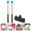 1Ensemble Maillets Bois Caoutchouc Bleus Accessoire Tambour Percussion 3