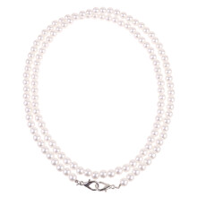 1Stk Weiße Perlen Bag Chain Mit Zwei Schnallen, Elegante Tasche Kette