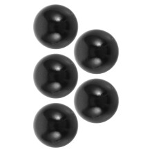 5Stk Flipperkugeln Aus Robustem Schwarzem Kunststoff Für Spielspaß