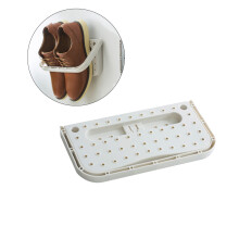 2Stk Klappbar Wandmontiert PP Schuhregal Badezimmer Flip Saugnapf