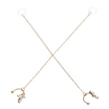 1Pair Durable Copper Earring Strap Golden Anti-Lost Earphone Chain