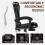 (Black)High Back Office Chair PU Leather Executive Desk Chair 6