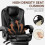 (Black)High Back Office Chair PU Leather Executive Desk Chair 7