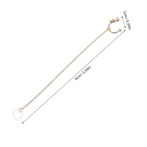 1Pair Durable Copper Earring Strap Golden Anti-Lost Earphone Chain 1