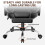 (Black)High Back Office Chair PU Leather Executive Desk Chair 8