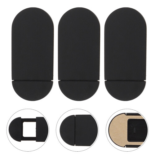 3Stk Durable Webcam Lens Covers, ABS-Material, Schwarzer Schutz 2