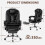 (Black)High Back Office Chair PU Leather Executive Desk Chair 9