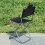 Chaise Pliante Camping Aluminium Noire Usage Extérieur 6