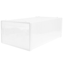 1Stk Transparente Kunststoff Schuhbox Weiß Robust Ideal Aufbewahrung