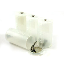 4Stk Batterieadapter Aa Zu D Transparent Akku Converter Box