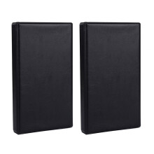 2Stk Karten Organizer Buch Schwarz PVC Haltbarer Speicherhalter