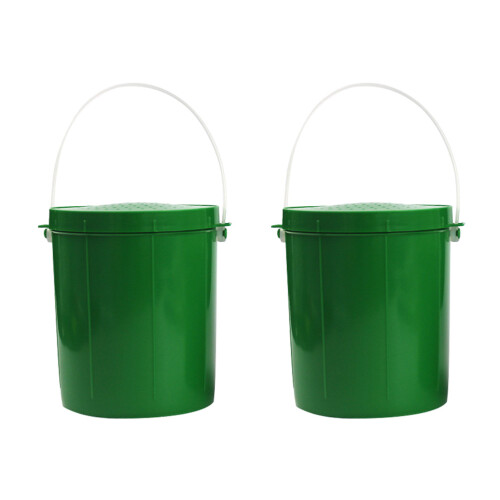 2Stk Tragbarer Green Köderbehälter Aus PVC Für Lebende Köder