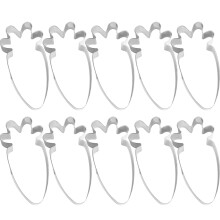 10Stk Wiederverwendbare Edelstahl Keksformen Karotten Oster Backformen