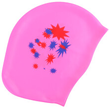 Schwimmhaube Damen Rosa Silikon Wasserdichte Badehaube Flexibel