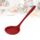 Durable Silicone Colander Hot Pot Spoon Red Kitchen Utensil 2