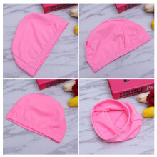 Damen Schwimmkappe Polyester Rosa Weich Elastisch Für Schwimmbad