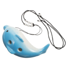 Kleine Keramik Ocarina Himmelblau Für Kinder Anfänger Tragbar