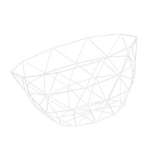 Weißer Obstkorb Aus Eisen Mit Schlichtem Design Für Wohnzimmer