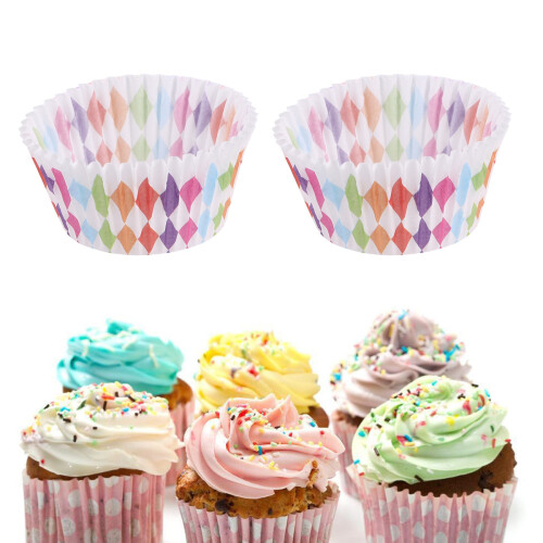 100Stk Papier Muffin Förmchen Mehrfarbig Backförmchen Cupcake Liner 2
