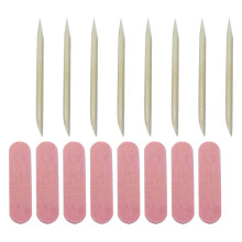100Sets Nagelfeilen Aus Holz Bunte Maniküre Pediküre Salonwerkzeuge