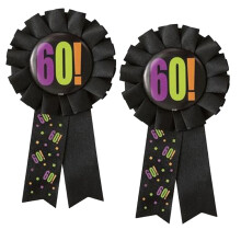 2St Zwarte Feestaccessoires Duurzame Verjaardagsspeld Creatieve Badge