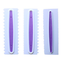3 Stk Kuchenschaber Mousse-Polierer Buttercremespatel Violett