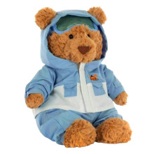 (Skiing Beer) Ski Bunny Plush Toy, Cute Snowsuit Teddy Bear, Soft Stuffed Animal Doll, Christmas Birthday Gift for Kids
